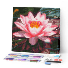 Carica l'immagine nel visualizzatore di Gallery, Mini Diamond Painting 25x25cm Ninfea Rosa