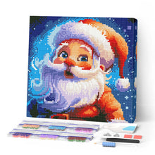 Carica l'immagine nel visualizzatore di Gallery, Mini Diamond Painting 25x25cm Sorridente Babbo Natale