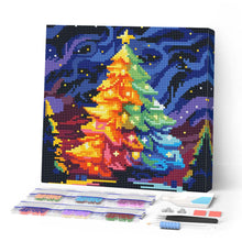 Carica l'immagine nel visualizzatore di Gallery, Mini Diamond Painting 25x25cm Albero di Natale Colorato