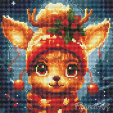 Carica l&#39;immagine nel visualizzatore di Gallery, Mini Diamond Painting 25x25cm Dolce renna fantastica