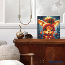 Carica l'immagine nel visualizzatore di Gallery, Mini Diamond Painting 25x25cm Dolce renna fantastica
