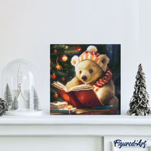 Carica l&#39;immagine nel visualizzatore di Gallery, Mini Diamond Painting 25x25cm Dolce orso che legge