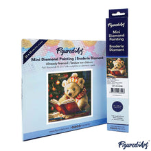Carica l&#39;immagine nel visualizzatore di Gallery, Mini Diamond Painting 25x25cm Dolce orso che legge