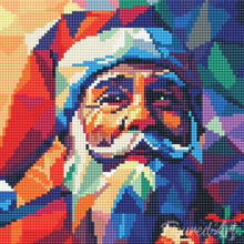 Carica l'immagine nel visualizzatore di Gallery, Mini Diamond Painting 25x25cm Babbo Natale poligonale