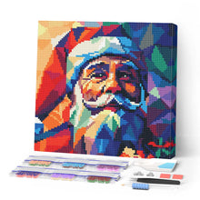 Carica l'immagine nel visualizzatore di Gallery, Mini Diamond Painting 25x25cm Babbo Natale poligonale