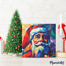 Carica l'immagine nel visualizzatore di Gallery, Mini Diamond Painting 25x25cm Babbo Natale poligonale