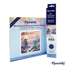 Carica l&#39;immagine nel visualizzatore di Gallery, Mini Diamond Painting 25x25cm Pagoda e Monte Fuji