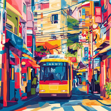 Carica l&#39;immagine nel visualizzatore di Gallery, Mini Diamond Painting 25x25cm Bus a Tokyo