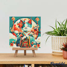 Carica l&#39;immagine nel visualizzatore di Gallery, Mini Diamond Painting 25x25cm Gatta Principessa Giapponese