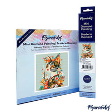 Carica l&#39;immagine nel visualizzatore di Gallery, Mini Diamond Painting 25x25cm Gatta floreale in Kimono