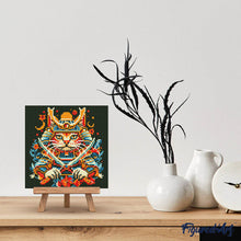Carica l&#39;immagine nel visualizzatore di Gallery, Mini Diamond Painting 25x25cm Gatto Samurai