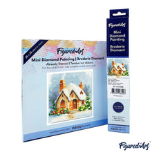 Carica l&#39;immagine nel visualizzatore di Gallery, Mini Diamond Painting 25x25cm Casa di mattoni in inverno