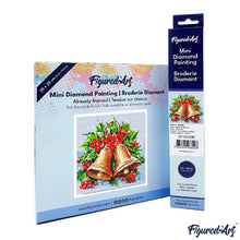 Carica l&#39;immagine nel visualizzatore di Gallery, Mini Diamond Painting 25x25cm Campane di Natale