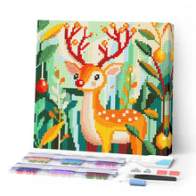 Carica l'immagine nel visualizzatore di Gallery, Mini Diamond Painting 25x25cm Renna dorata