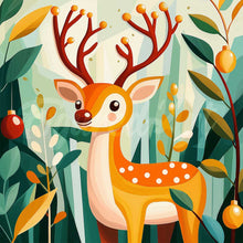 Carica l&#39;immagine nel visualizzatore di Gallery, Mini Diamond Painting 25x25cm Renna dorata