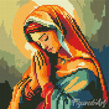 Carica l'immagine nel visualizzatore di Gallery, Mini Diamond Painting 25x25cm Maria in preghiera