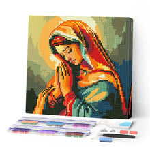 Carica l'immagine nel visualizzatore di Gallery, Mini Diamond Painting 25x25cm Maria in preghiera