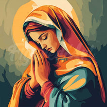 Carica l&#39;immagine nel visualizzatore di Gallery, Mini Diamond Painting 25x25cm Maria in preghiera