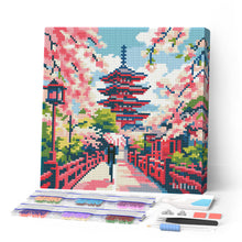 Carica l'immagine nel visualizzatore di Gallery, Mini Diamond Painting 25x25cm Kyoto in Primavera Figured'Art