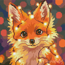 Carica l'immagine nel visualizzatore di Gallery, Mini Diamond Painting 25x25cm Piccola Volpe con Lucine