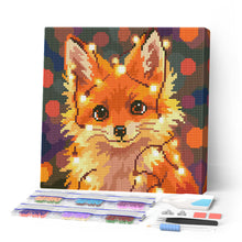 Carica l'immagine nel visualizzatore di Gallery, Mini Diamond Painting 25x25cm Piccola Volpe con Lucine Figured'Art