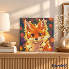 Carica l'immagine nel visualizzatore di Gallery, Mini Diamond Painting 25x25cm Piccola Volpe con Lucine