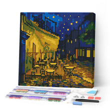 Carica l'immagine nel visualizzatore di Gallery, Mini Diamond Painting 25x25cm Van Gogh - Terrazza del caffè di notte Figured'Art