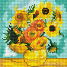 Carica l'immagine nel visualizzatore di Gallery, Mini Diamond Painting 25x25cm Van Gogh - Girasoli
