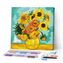 Carica l'immagine nel visualizzatore di Gallery, Mini Diamond Painting 25x25cm Van Gogh - Girasoli Figured'Art