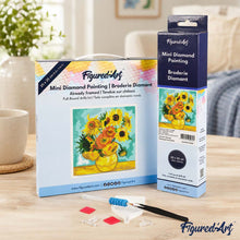 Carica l'immagine nel visualizzatore di Gallery, Mini Diamond Painting 25x25cm Van Gogh - Girasoli