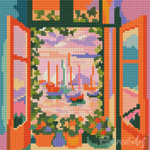 Carica l'immagine nel visualizzatore di Gallery, Mini Diamond Painting 25x25cm Finestra aperta - Matisse