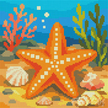 Carica l'immagine nel visualizzatore di Gallery, Mini Diamond Painting 25x25cm Stella marina