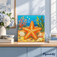 Carica l'immagine nel visualizzatore di Gallery, Mini Diamond Painting 25x25cm Stella marina