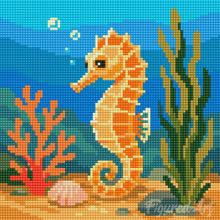 Carica l'immagine nel visualizzatore di Gallery, Mini Diamond Painting 25x25cm Cavalluccio marino