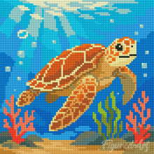 Carica l'immagine nel visualizzatore di Gallery, Mini Diamond Painting 25x25cm Tartaruga