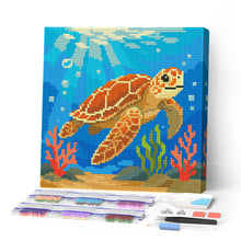 Carica l'immagine nel visualizzatore di Gallery, Mini Diamond Painting 25x25cm Tartaruga Figured'Art