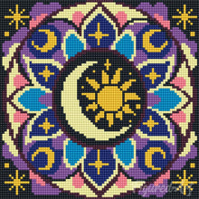 Carica l'immagine nel visualizzatore di Gallery, Mini Diamond Painting 25x25cm Mandala celestiale