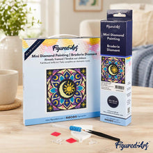 Carica l'immagine nel visualizzatore di Gallery, Mini Diamond Painting 25x25cm Mandala celestiale