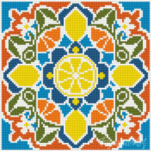Carica l'immagine nel visualizzatore di Gallery, Mini Diamond Painting 25x25cm Mandala e agrumi