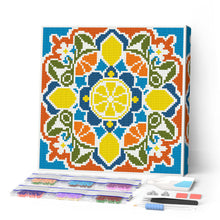 Carica l'immagine nel visualizzatore di Gallery, Mini Diamond Painting 25x25cm Mandala e agrumi Figured'Art