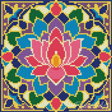 Carica l'immagine nel visualizzatore di Gallery, Mini Diamond Painting 25x25cm Mandala del loto