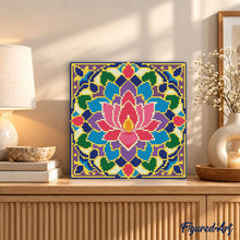 Carica l'immagine nel visualizzatore di Gallery, Mini Diamond Painting 25x25cm Mandala del loto