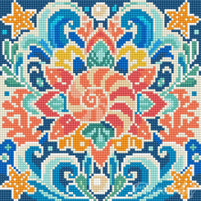 Carica l'immagine nel visualizzatore di Gallery, Mini Diamond Painting 25x25cm Mandala delle conchiglie marine