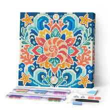 Carica l'immagine nel visualizzatore di Gallery, Mini Diamond Painting 25x25cm Mandala delle conchiglie marine Figured'Art