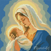 Carica l'immagine nel visualizzatore di Gallery, Mini Diamond Painting 25x25cm L’abbraccio di Maria