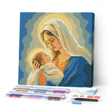 Carica l'immagine nel visualizzatore di Gallery, Mini Diamond Painting 25x25cm L’abbraccio di Maria Figured'Art