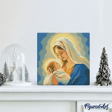 Carica l'immagine nel visualizzatore di Gallery, Mini Diamond Painting 25x25cm L’abbraccio di Maria