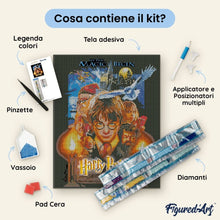 Carica l'immagine nel visualizzatore di Gallery, Diamond Painting - Harry Potter e la Pietra Filosofale 40x50cm tela già incorniciata