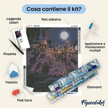 Carica l'immagine nel visualizzatore di Gallery, Diamond Painting - Harry Potter - Castello di Hogwarts di notte