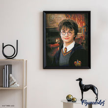 Carica l'immagine nel visualizzatore di Gallery, Diamond Painting - Ritratto di Harry Potter 40x50cm tela già incorniciata